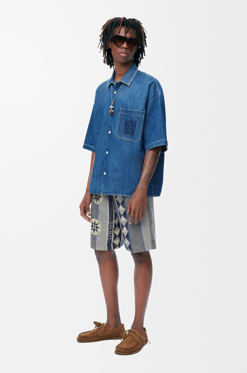 Loewe Short sleeve shirt in denim outlook