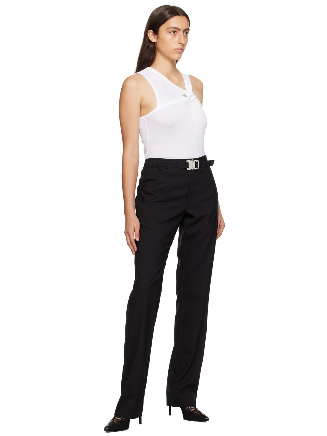 White Lightercap Twist Tank Top - 5