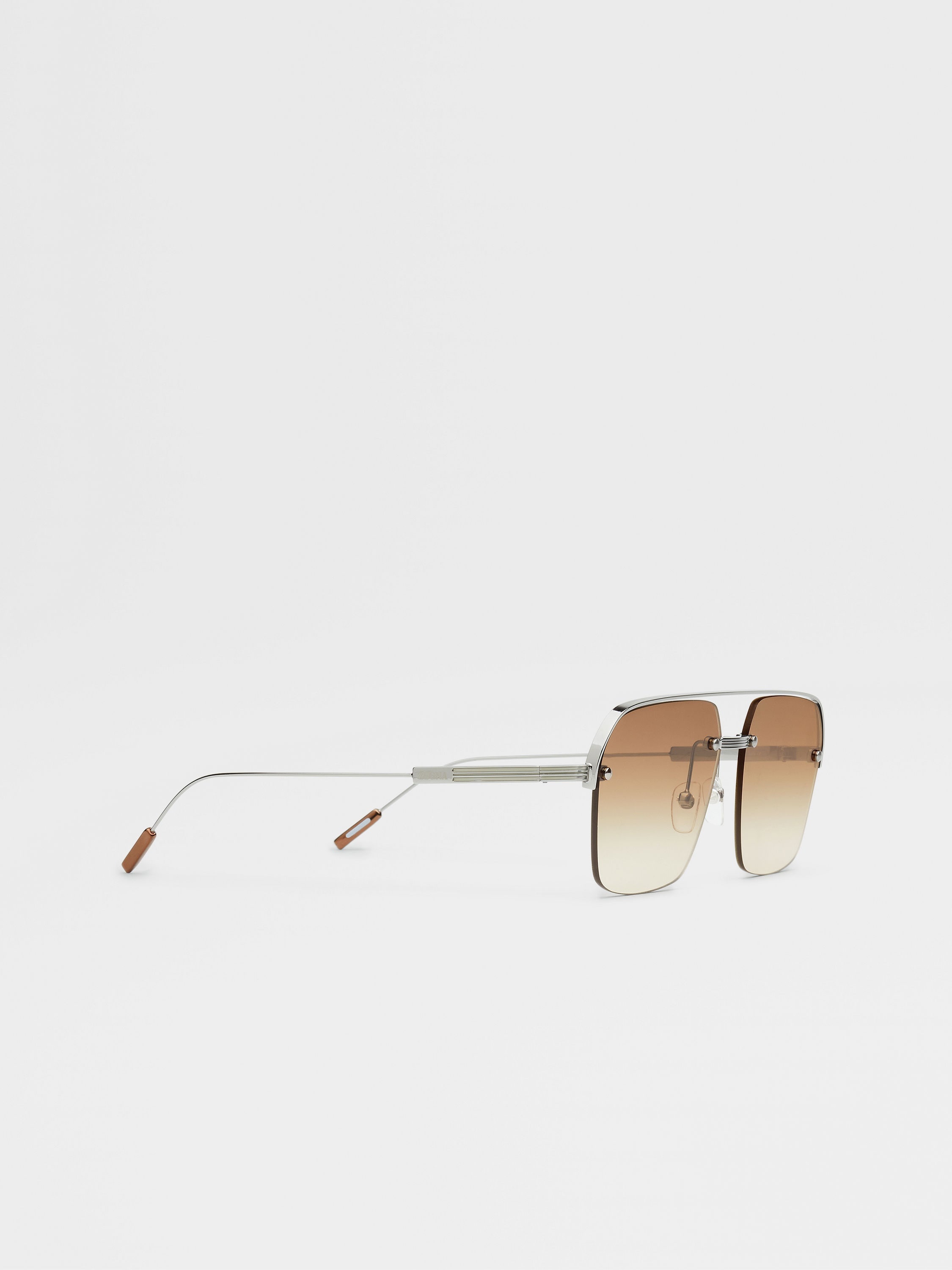 SHINY GUNMETAL METAL SUNGLASSES - 3