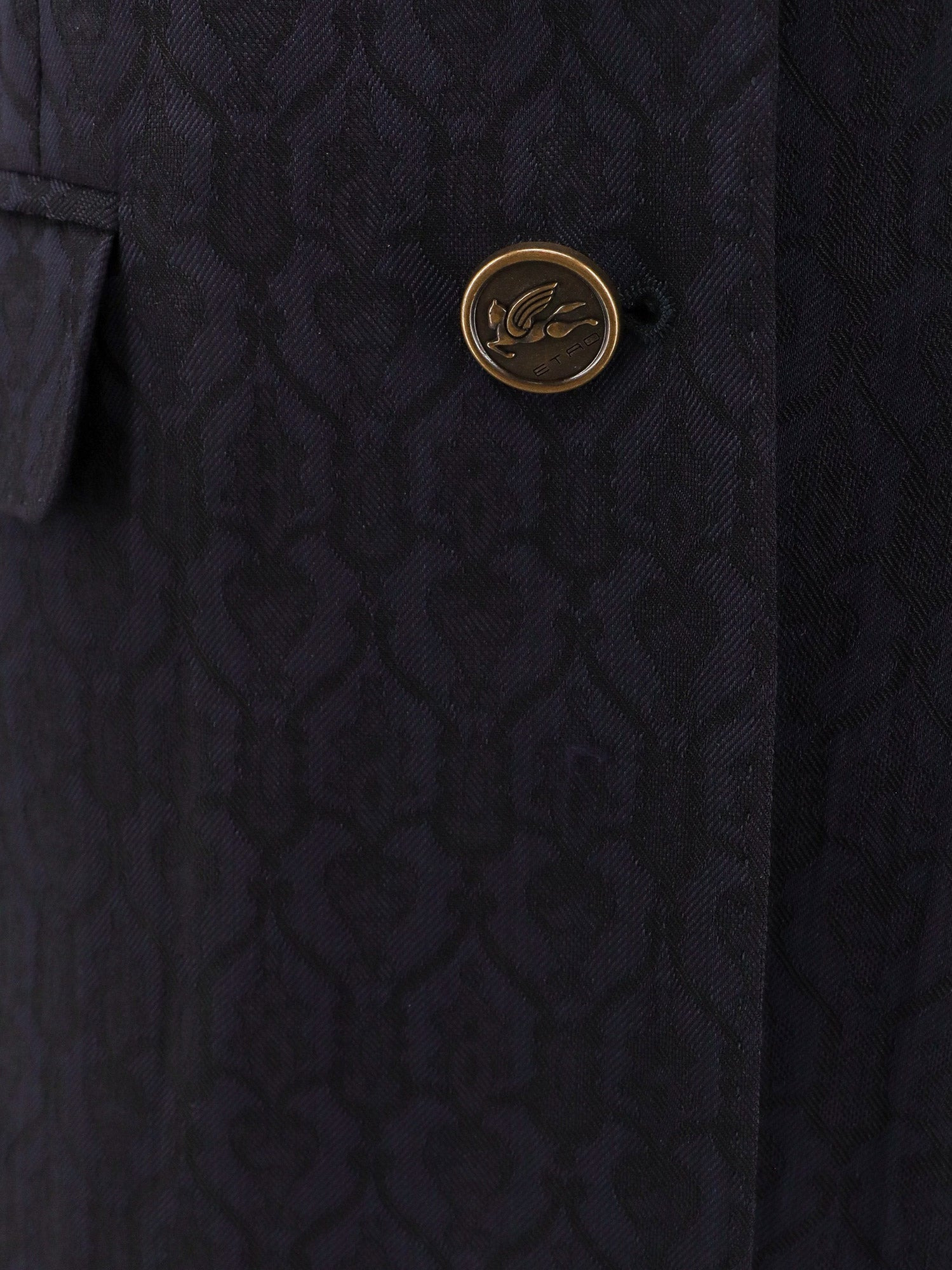 Single-Breasted Wool Blazer With Iconic Pattern - 5