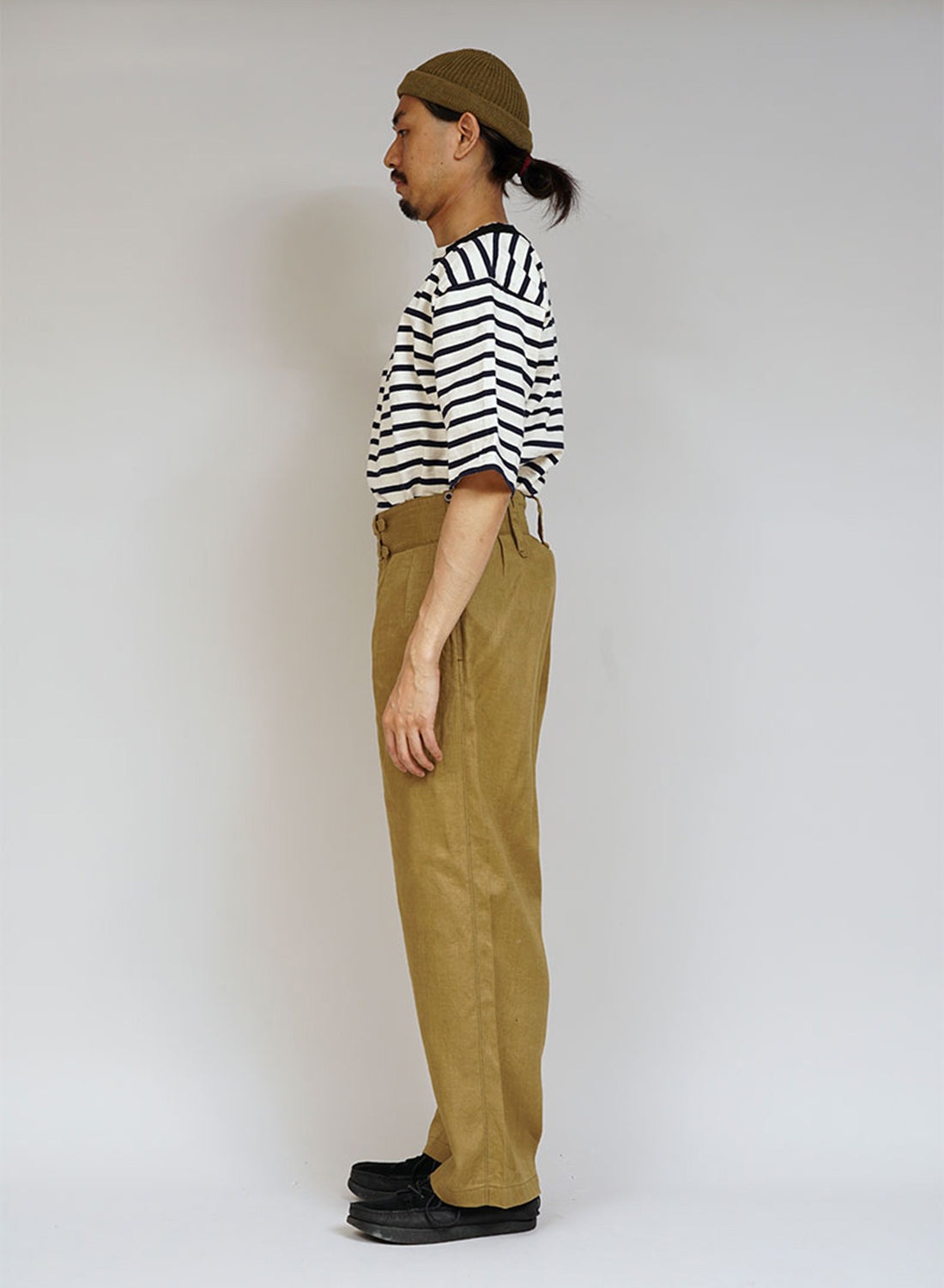Field Pant Linen Basket in Khaki - 3