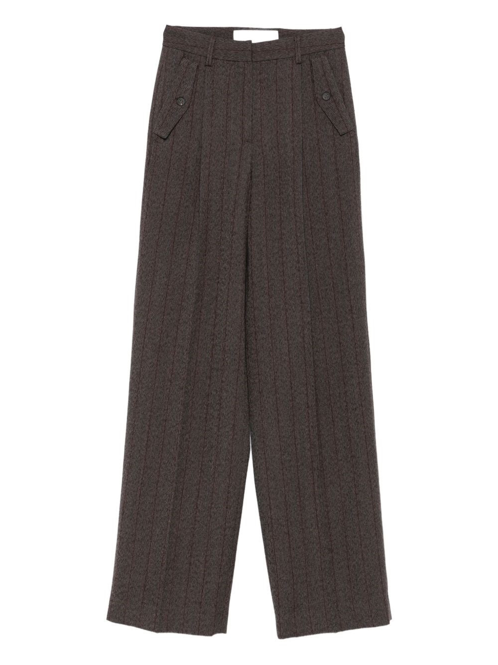 Wool wide-leg trousers - 1