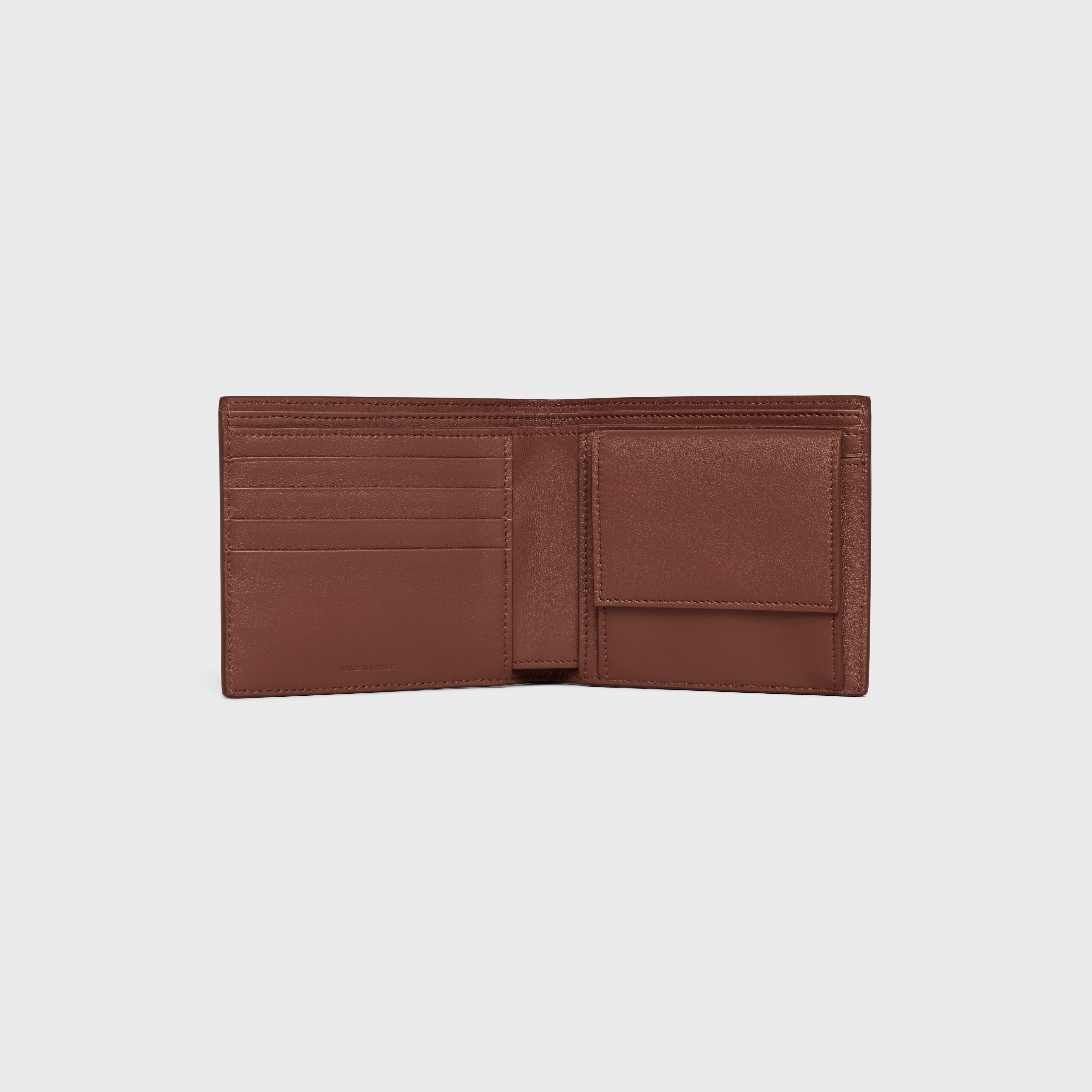 Bi-fold Wallet with Coin Compartment in CROCODILE EMBOSSED CALFSKIN - 4