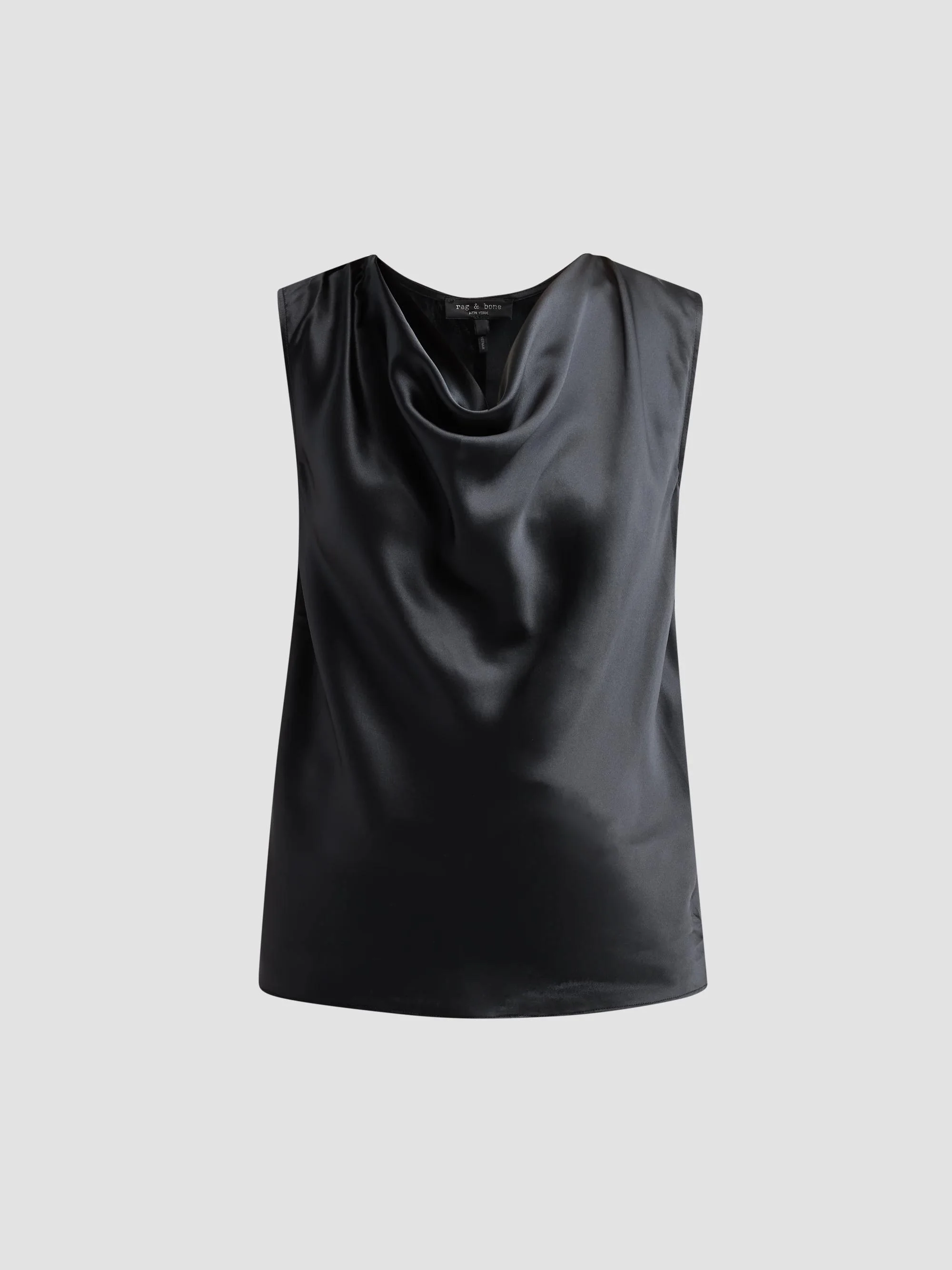Women's Vinnie Sleeveless Silk Blouse - Black - 1