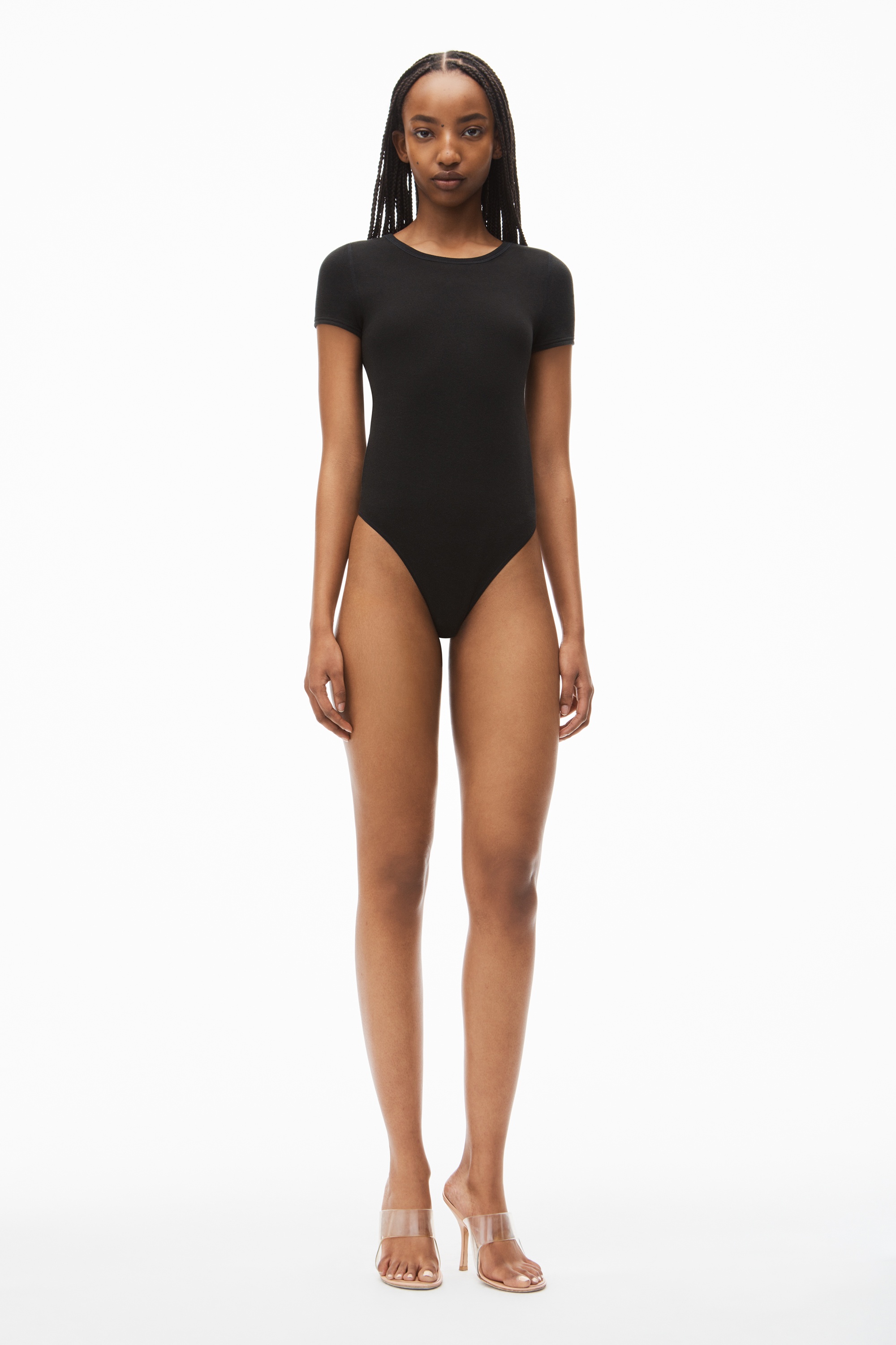 short-sleeve bodysuit in rib-knit jersey - 6