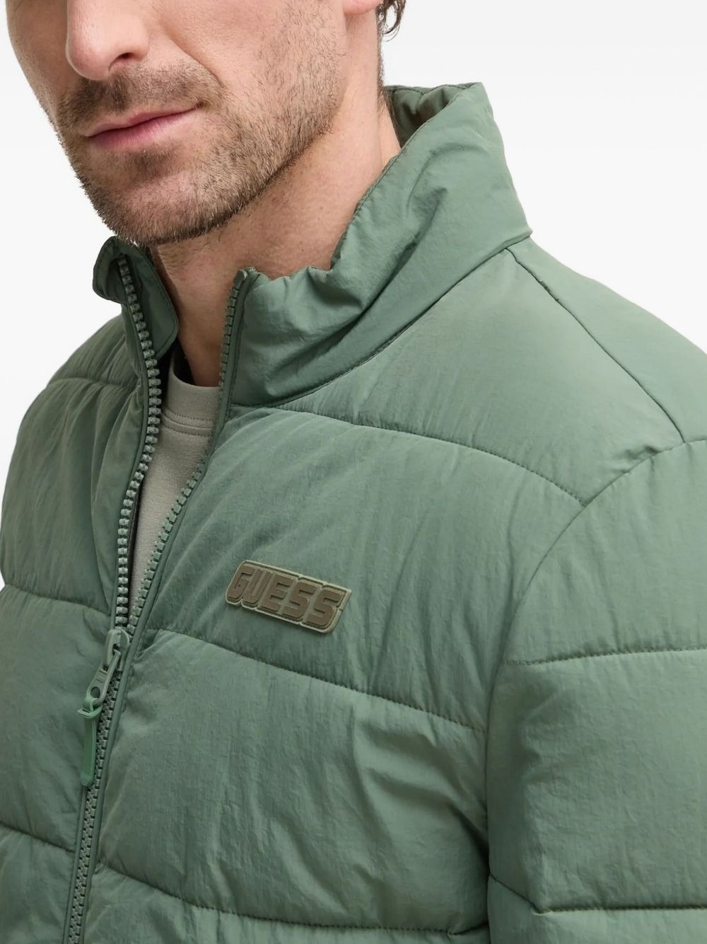 quilted-logo jacket - 3