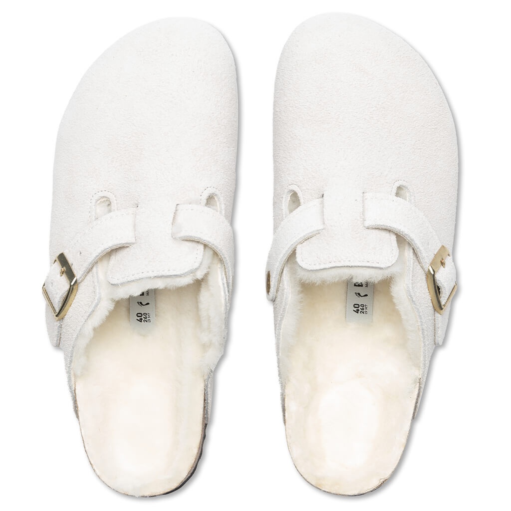 WOMEN'S NARROW BOSTON SHEARLING SUEDE - ANTIQUE WHITE - 4