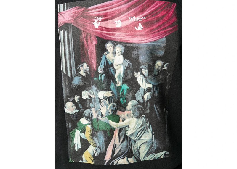 Off-White OFF-WHITE Slim Fit Caravaggio Painting Sweatshirt Black/Black outlook