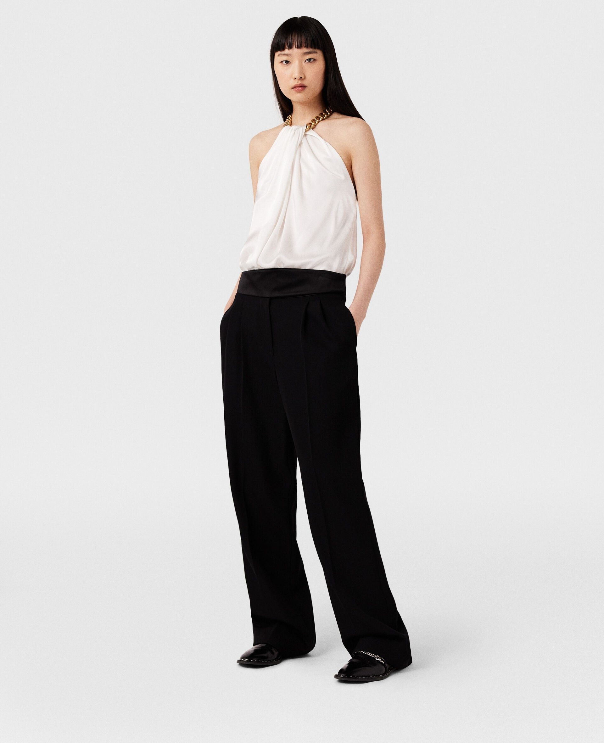 Chain Halterneck Satin Top - 5