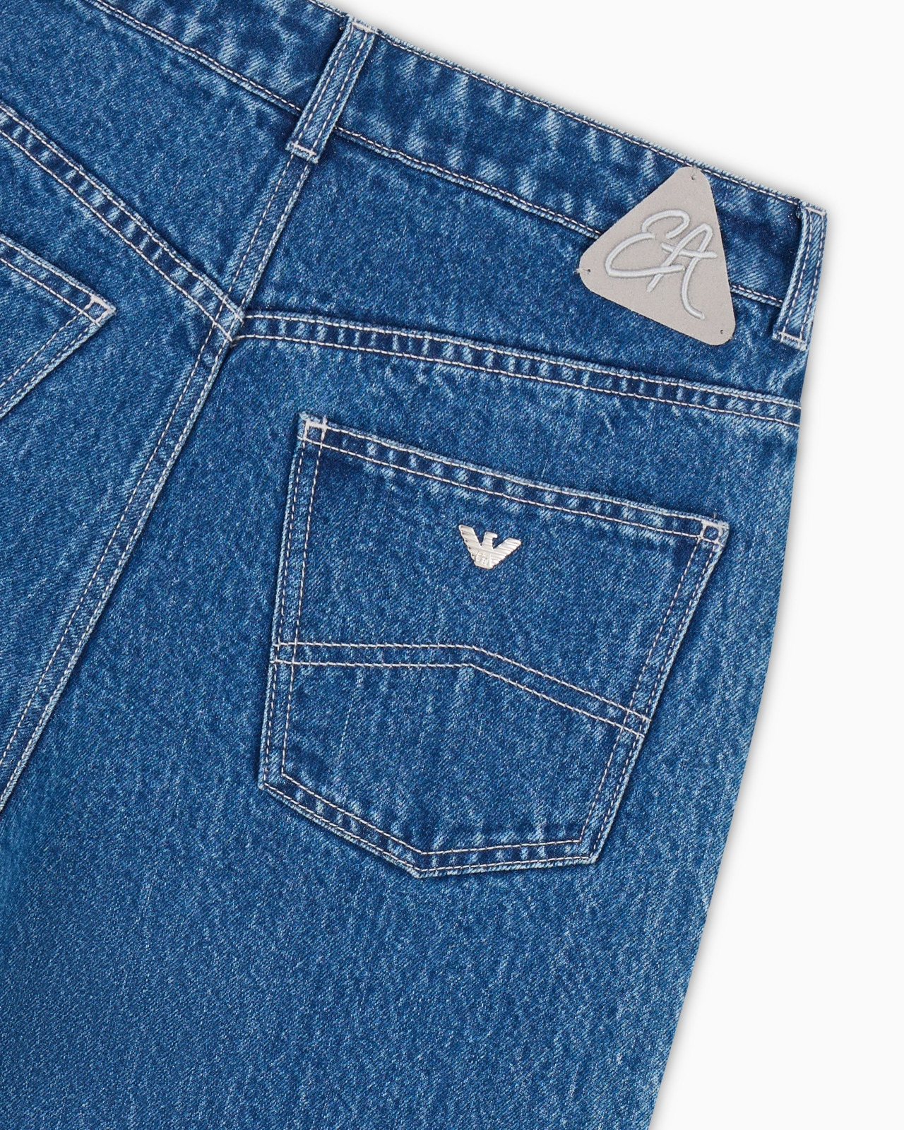 J8B MID-RISE JEANS WITH AN EXTRA WIDE LEG IN LUREX DENIM - 6