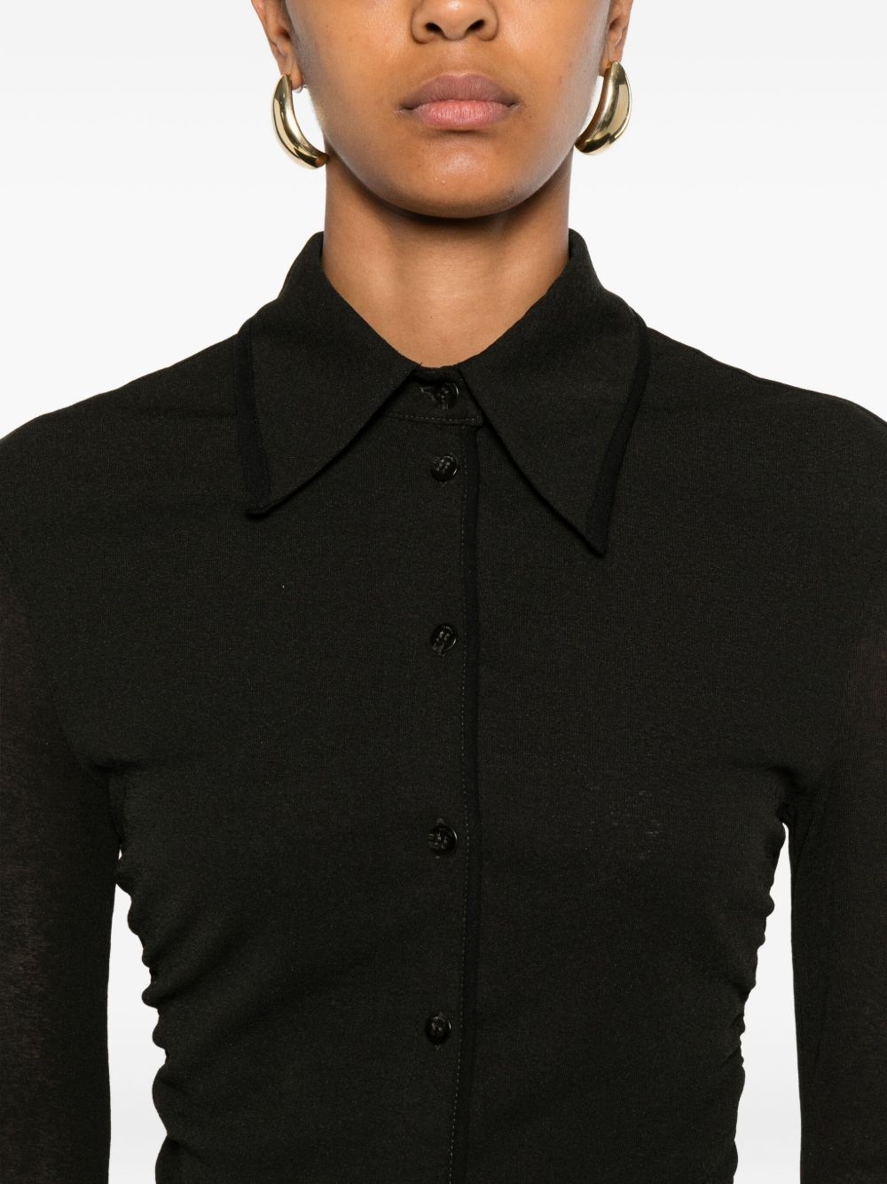 long-sleeved buttoned polo shirt - 5