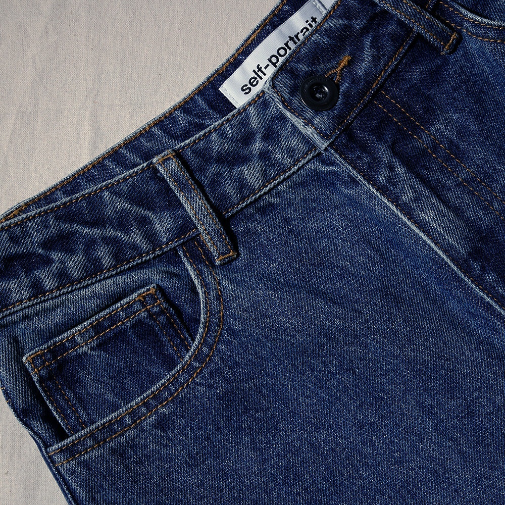 Denim Straight Leg Jeans - 4