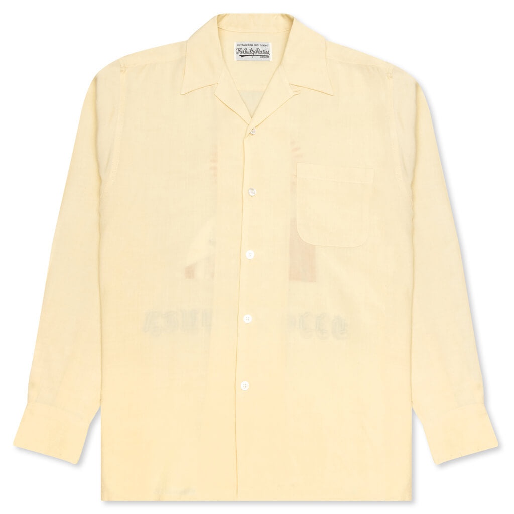 WACKO MARIA L/S 50'S SHIRT TYPE-3 - YELLOW - 1