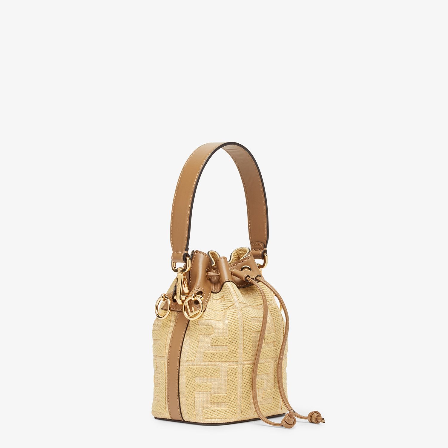 Beige raffia mini bag - 3