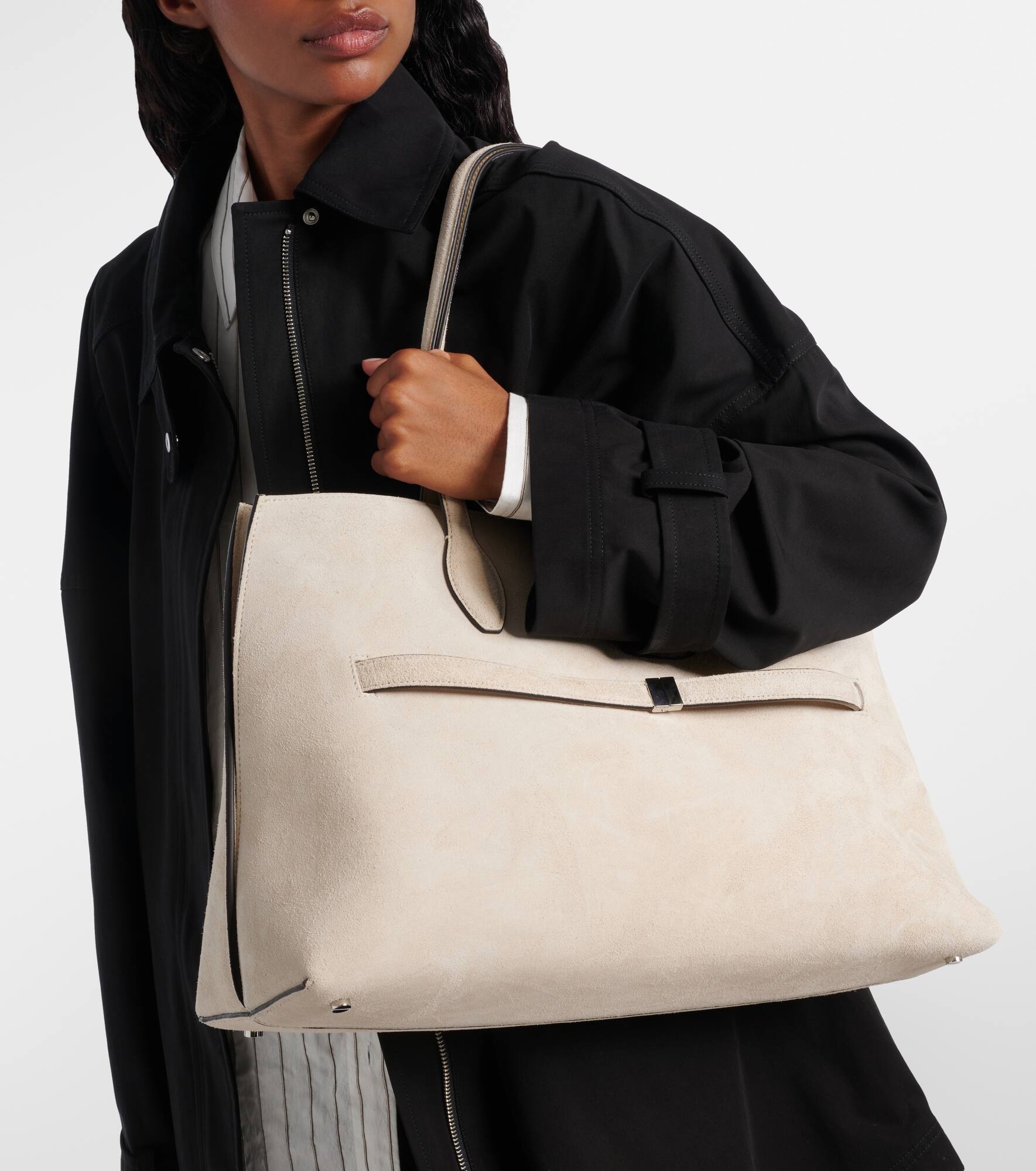Lounge Large suede tote bag - 7