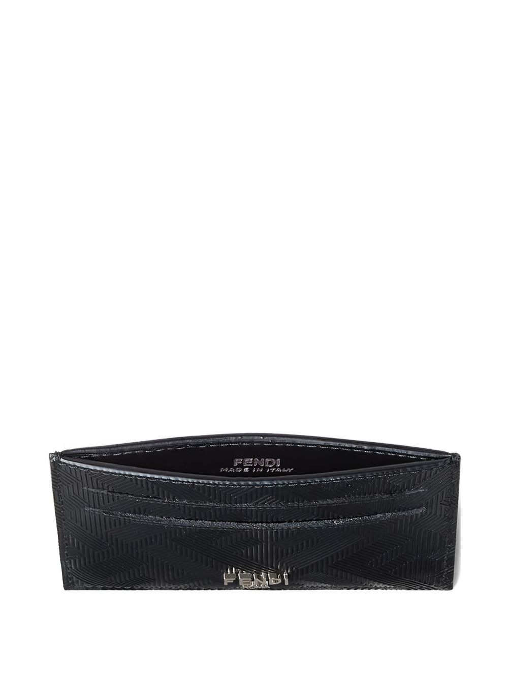 logo-plaque leather cardholder - 2