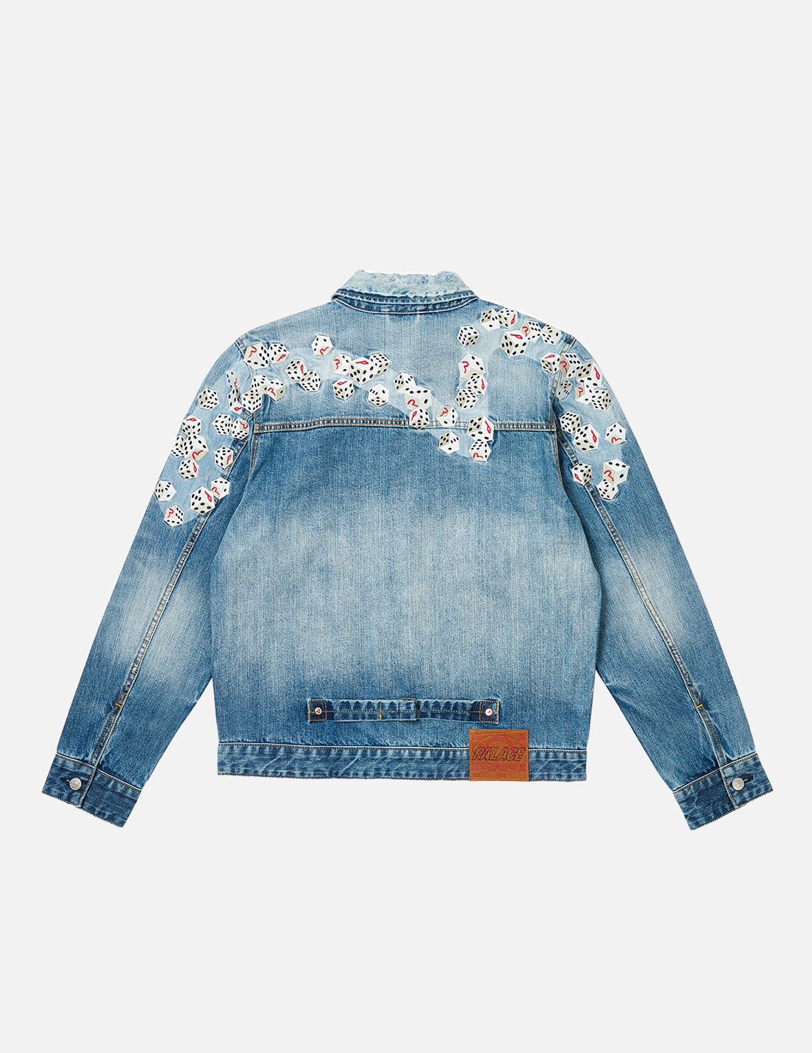 PALACE EVISU Logo Embroidery and Dice Daicock Print Regular Fit Denim Jacket - 2