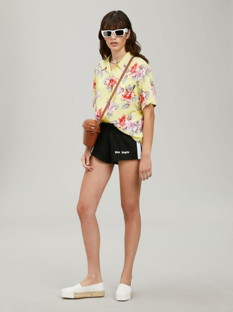 Palm Angels BLACK TRACK SHORTS outlook