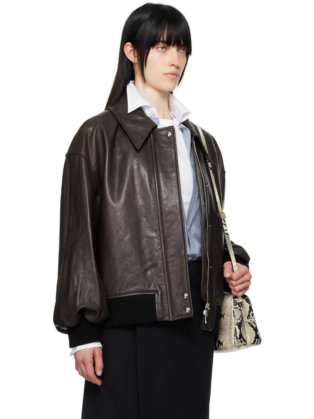 Brown Shelman Leather Jacket - 2