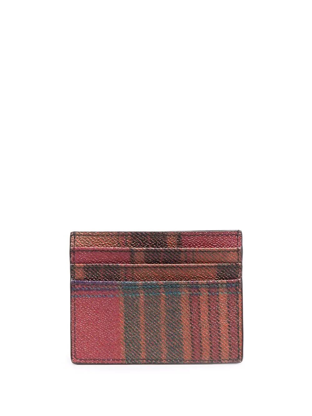 plaid-check print cardholder - 2