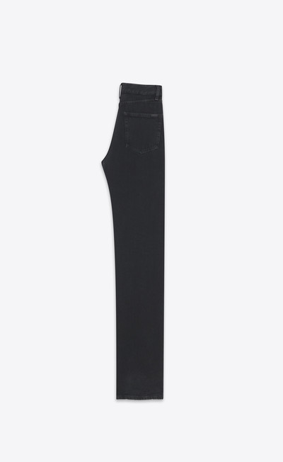 SAINT LAURENT long straight jeans in carbon black denim outlook