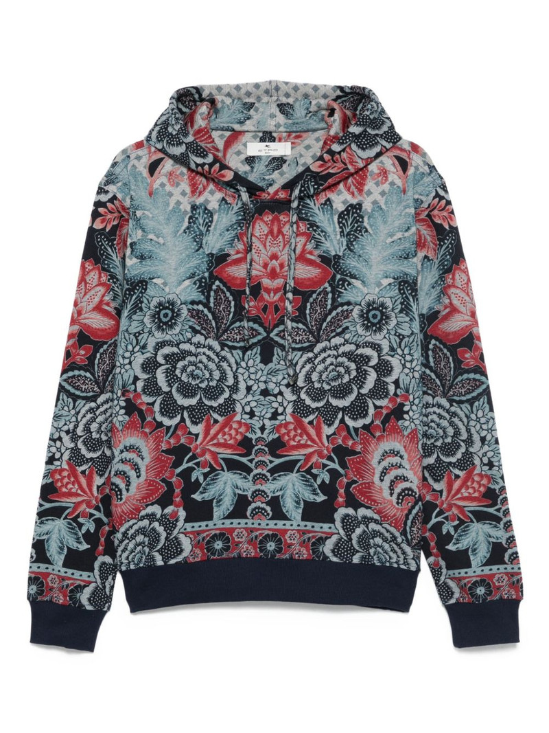 floral-print hoodie 1
