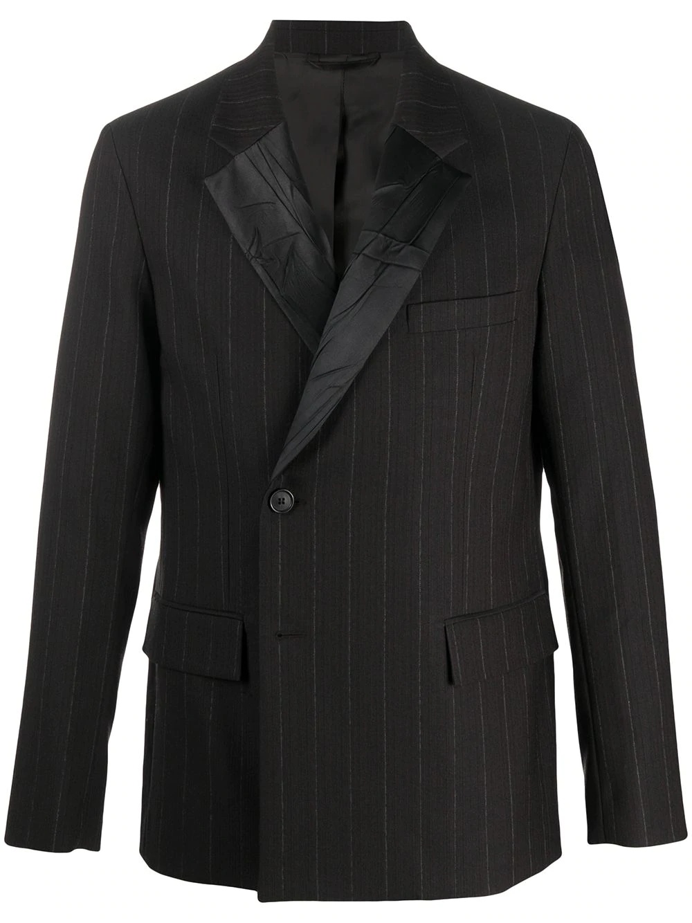 pinstriped suit blazer - 1