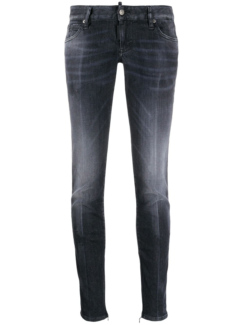 ankle zip skinny jeans - 1