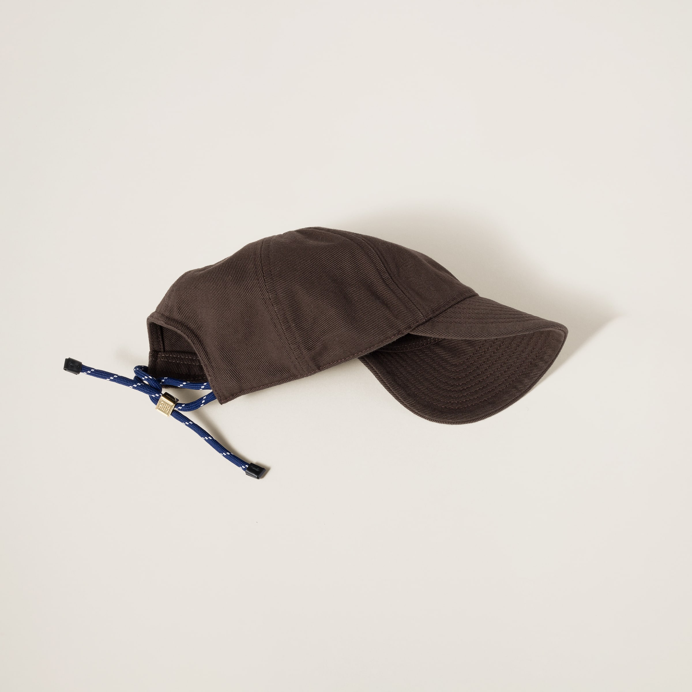 MIU MIU | DENIM & CORDUROY BASEBALL CAP NAVY キャップ UNISEX Navy Denim Baseball Cap | Miu Miu