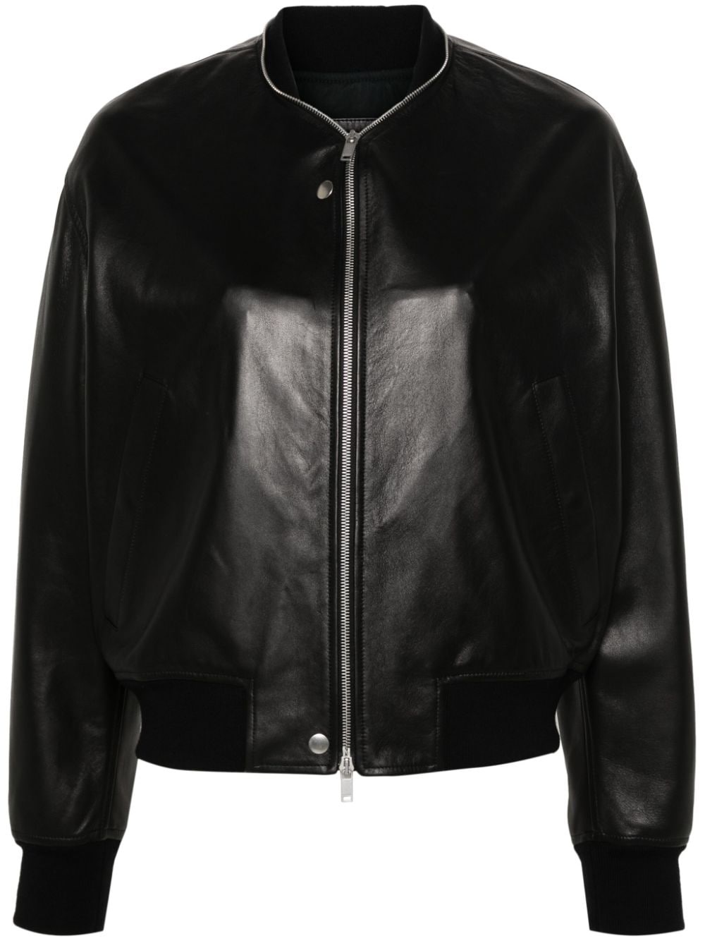 leather bomber jacket - 1