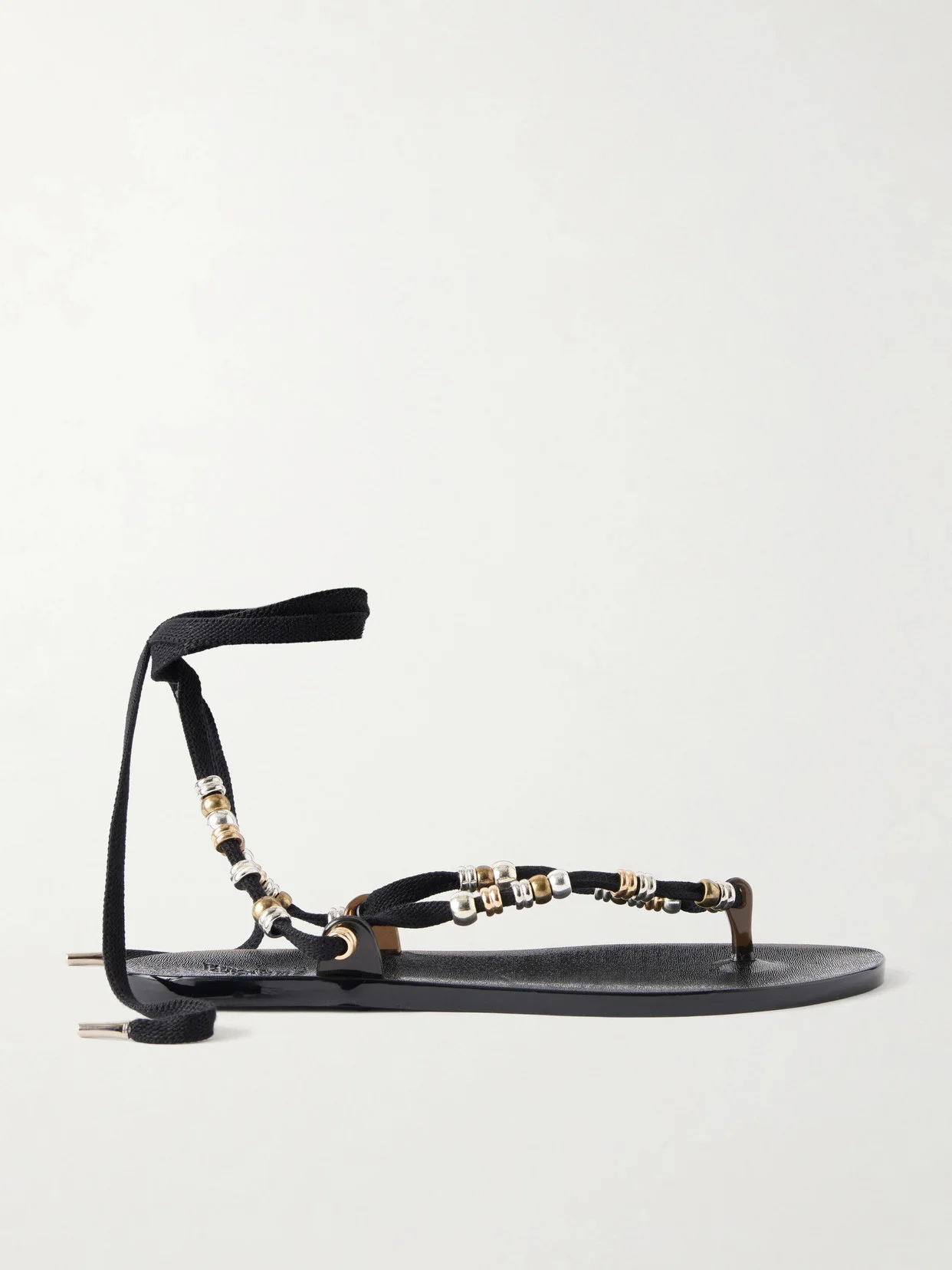 Esther Bead-embellished Jelly Thong Sandals - 1