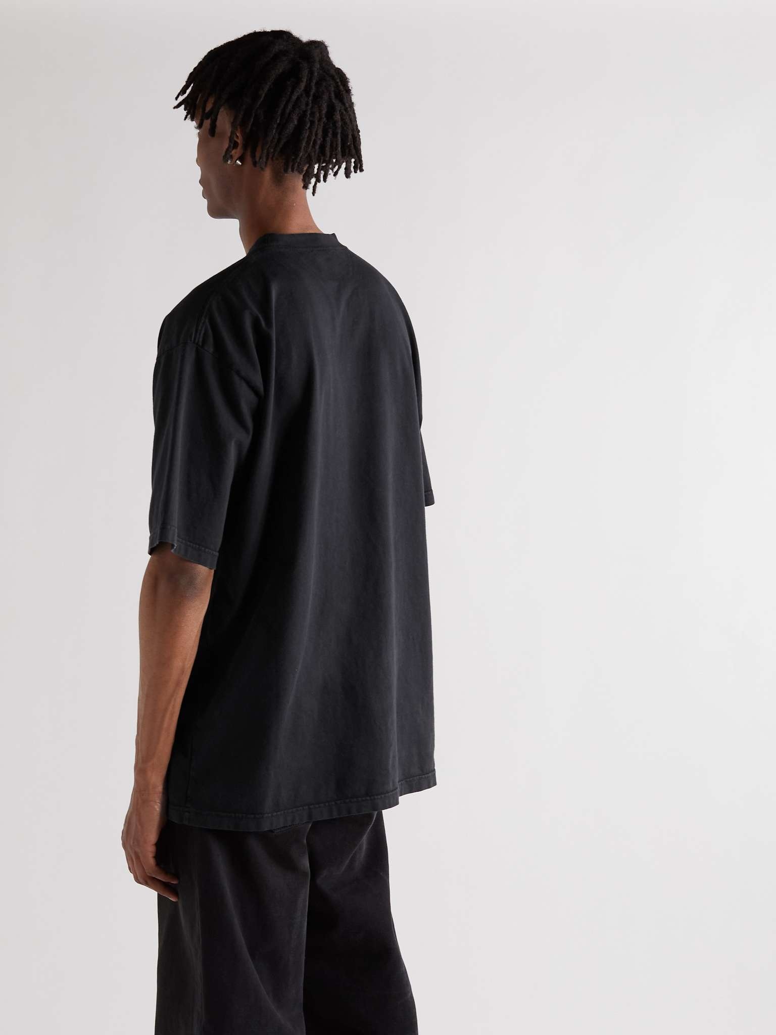 Embro Oversized Logo-Embroidered Cotton-Jersey T-Shirt - 5