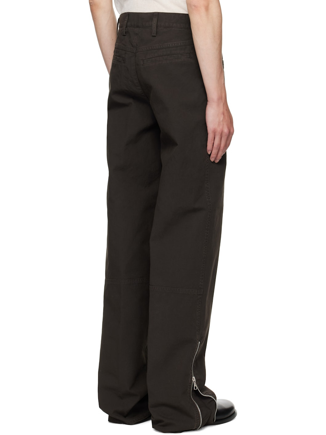 Brown Paneled Trousers - 3