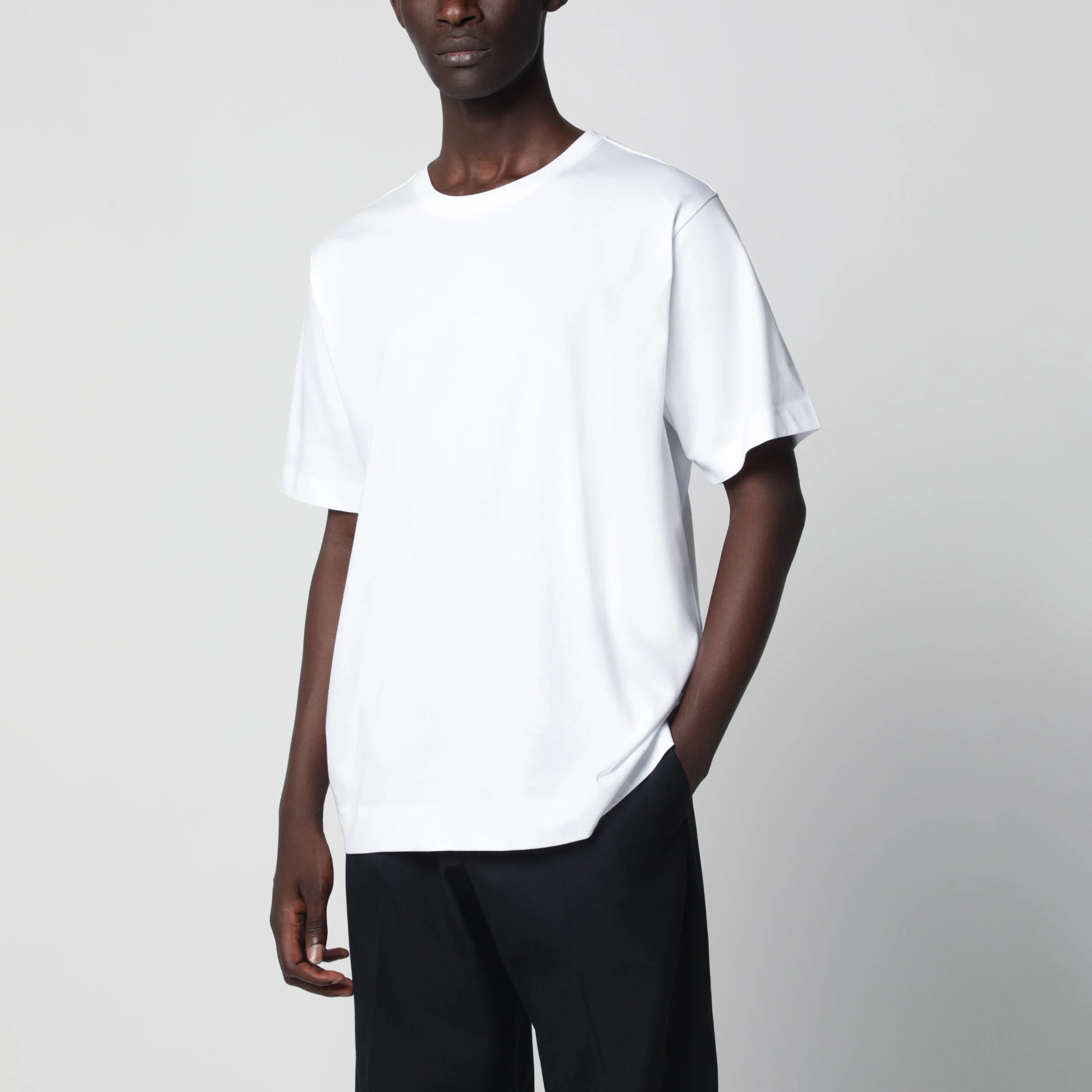 White cotton T-shirt - 1