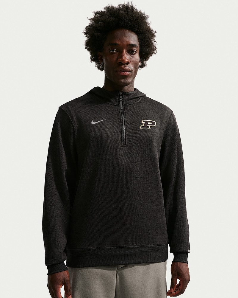 Purdue Boilermakers Nike NCAA Men's Basketball Coaches' Pullover Hoodie 1