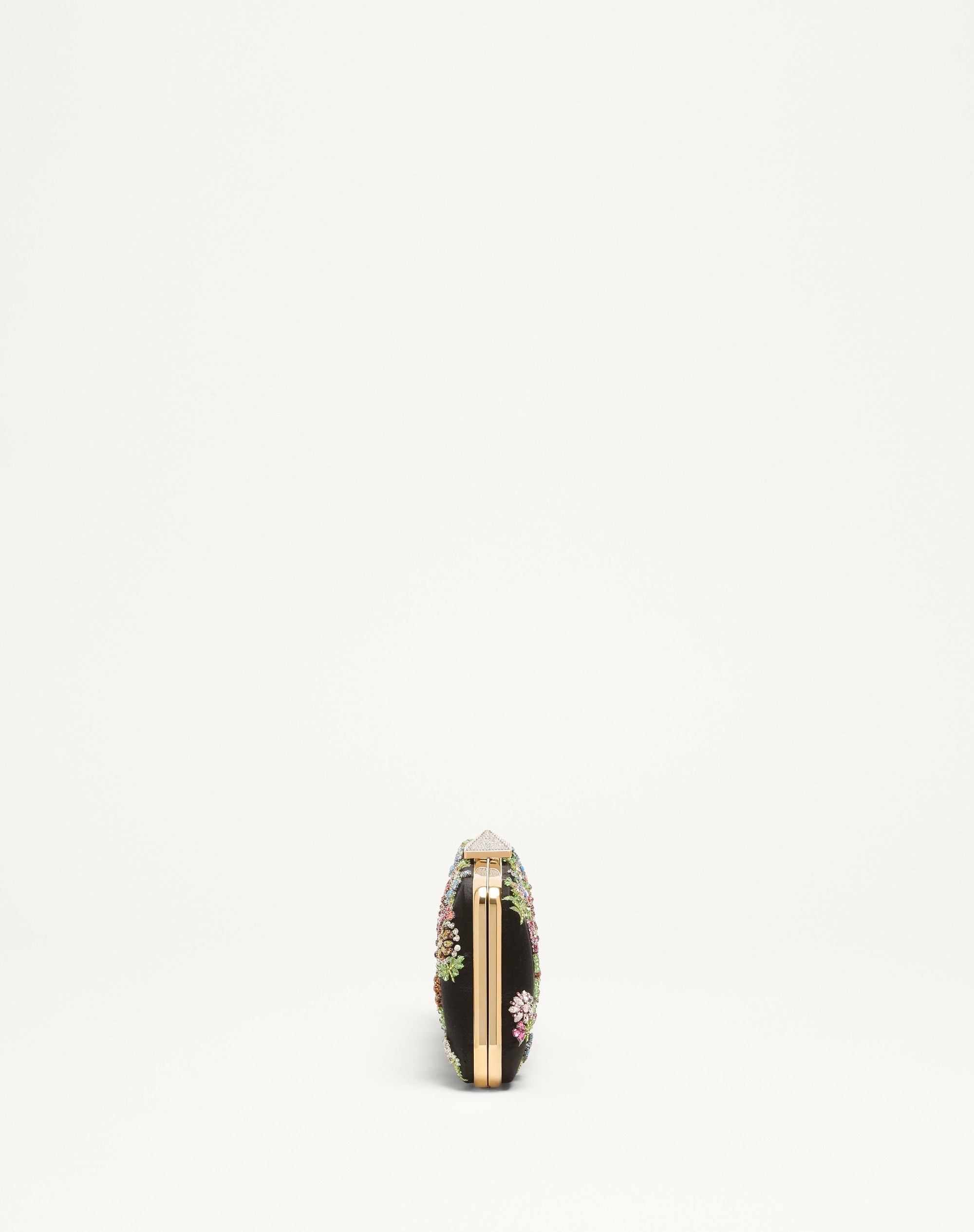 CARRY SECRETS SATIN MINAUDIERE WITH FLORAL EMBROIDERY - 4