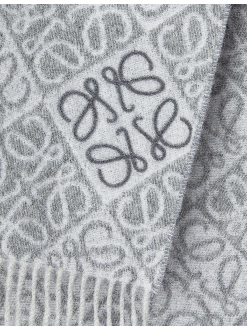 Anagram-pattern wool and cashmere-blend scarf - 2