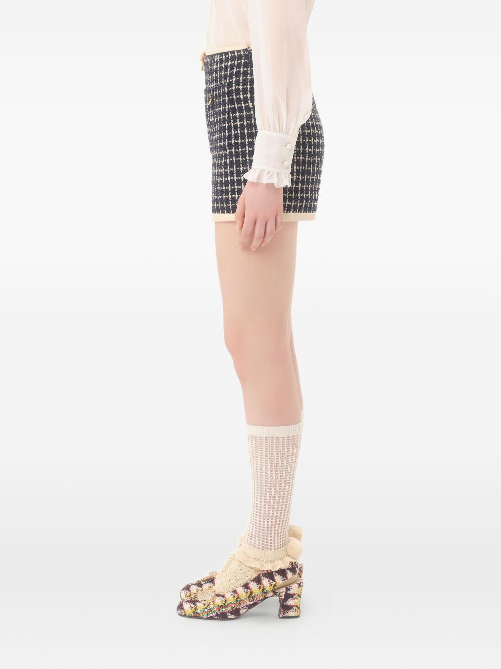 bouclé shorts - 3