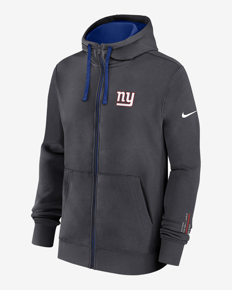 New York Giants Playbook Page Club Men's Nike NFL Full-Zip Hoodie 1