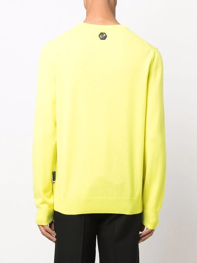 Skull logo knitted sweater 4