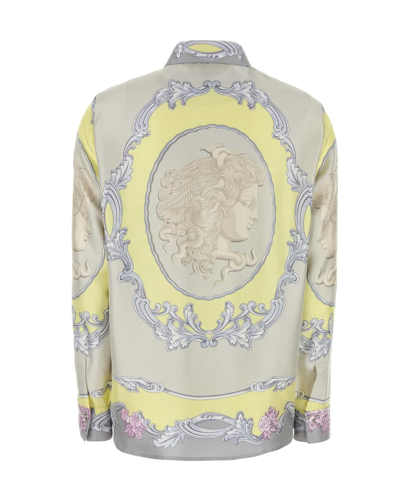 Formal Shirt Medusa Cameo Foulard On Silk Twill - 2