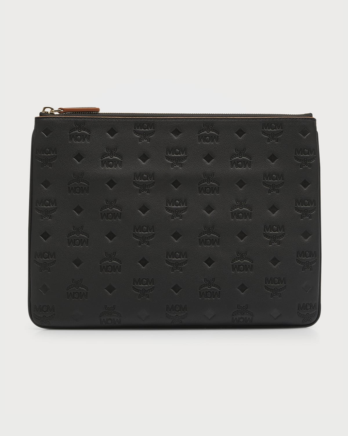 Klara Medium Monogrammed Leather Clutch Bag - 1