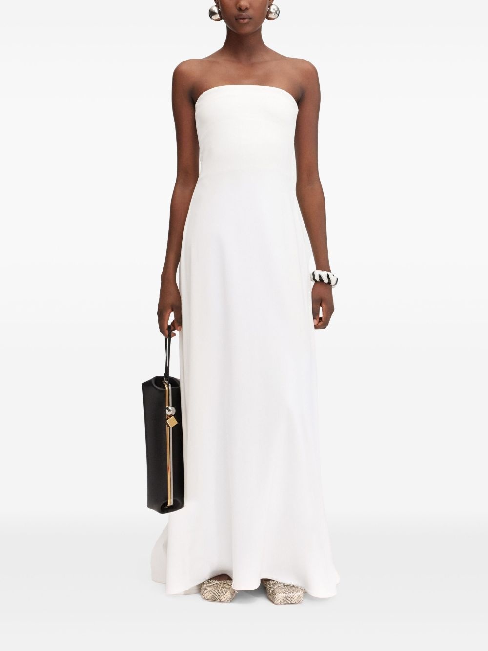 strapless maxi dress - 2