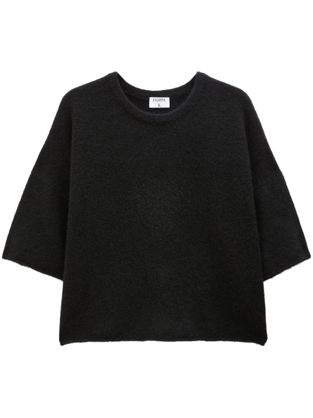 knitted wide-sleeve T-shirt - 1