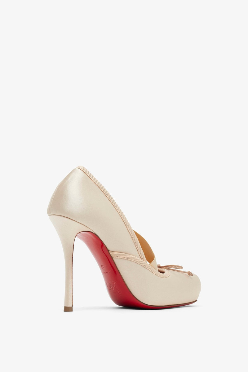 Christian Louboutin Cassiastic 100 blush satin pumps outlook
