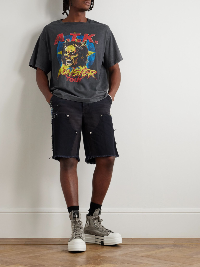 GALLERY DEPT. ATK Monster Tour Printed Cotton-Jersey T-Shirt Black outlook