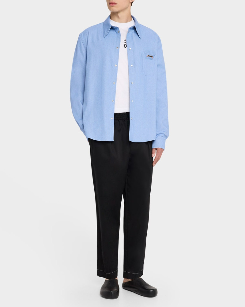 Marni Men's Denim Point Collar Overshirt outlook