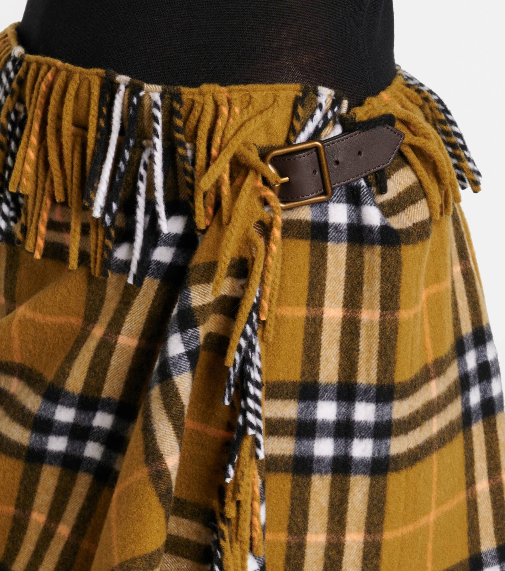 Burberry Check wool and cashmere miniskirt - 4