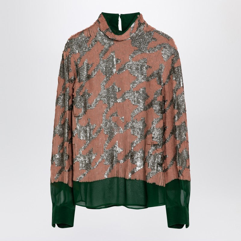 Dries Van Noten Green/Pink/Silver Blouse With Sequins Women - 1