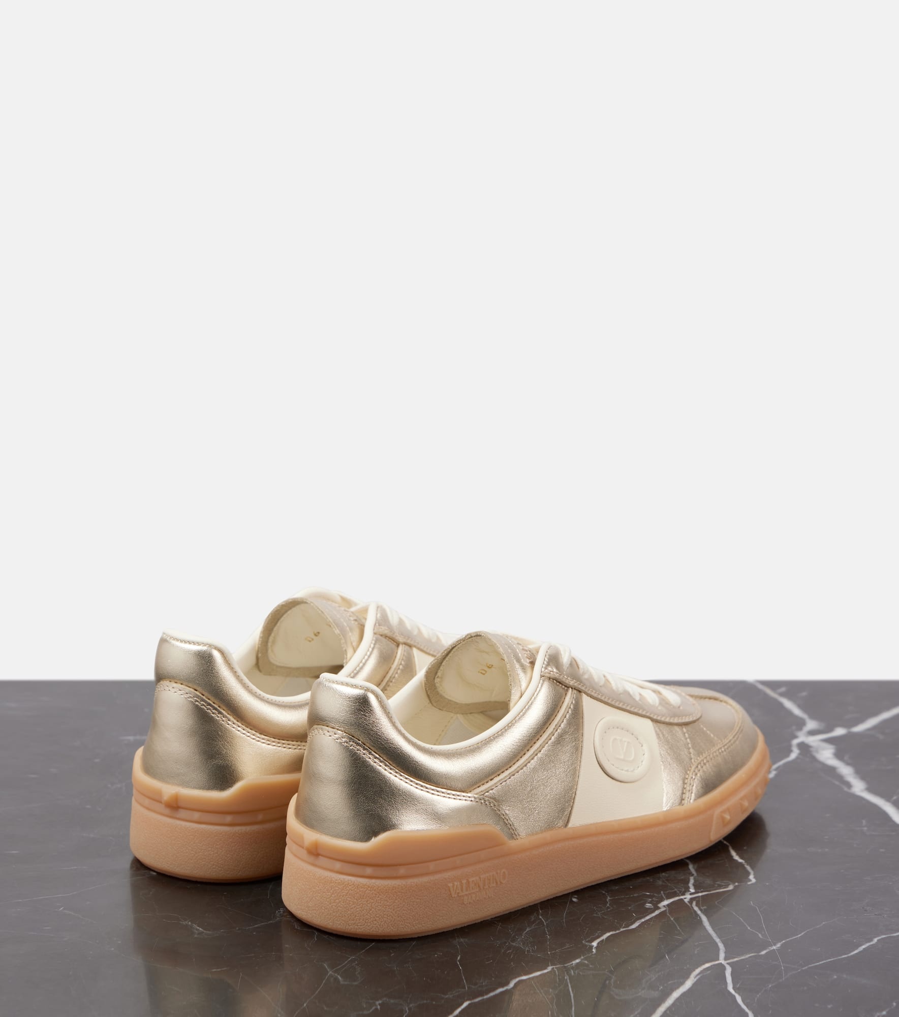 Upvillage metallic leather sneakers - 2
